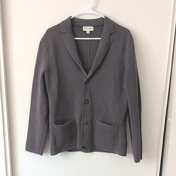 Crosby & Howard Other - Crosby & Howard Mens Med Knit Blazer Jacket Sport Coat Gray Preppy Classic